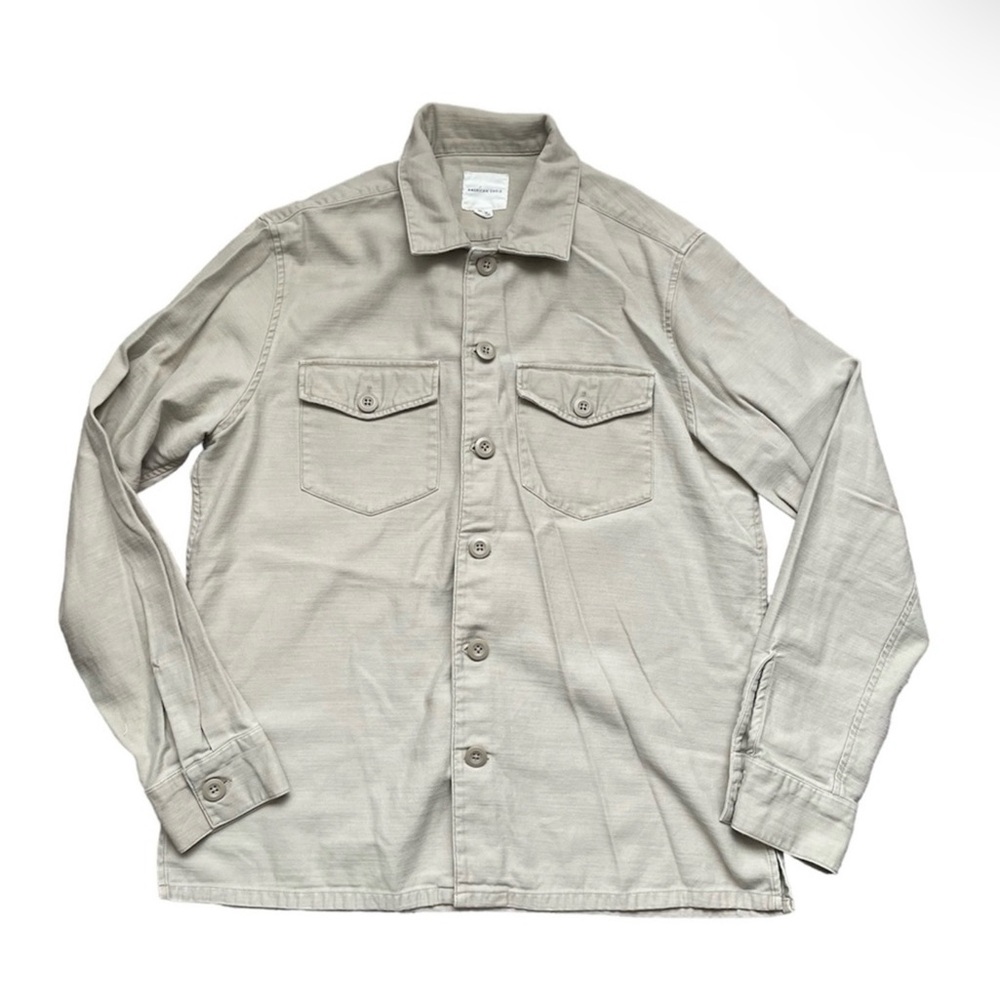 American Eagle Outfitters Men's Light Tan Shirt Jacket